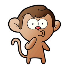 cartoon hooting monkey
