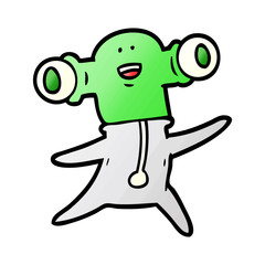 friendly cartoon alien