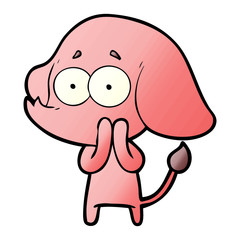 cartoon unsure elephant