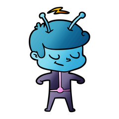 friendly cartoon spaceman