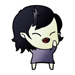 cartoon laughing vampire girl