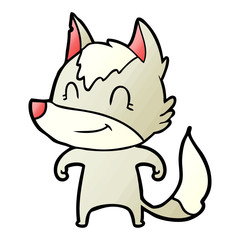 friendly cartoon wolf