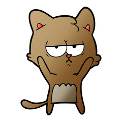 bored cartoon cat