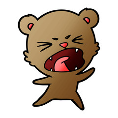 Obraz premium angry cartoon bear