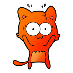 cartoon surprised cat