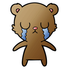 Fototapeta premium crying cartoon bear