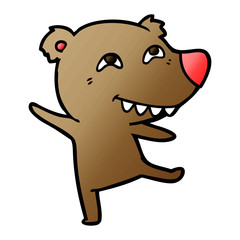 cartoon bear dancing