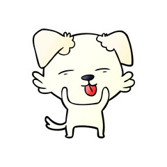 cartoon dog sticking out tongue