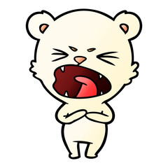angry cartoon polar bear