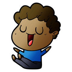 Fototapeta premium laughing cartoon man