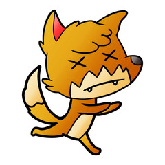 cartoon dead fox