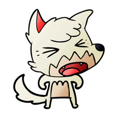angry cartoon fox