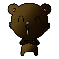 happy cartoon bear