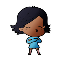 Obraz premium cartoon woman