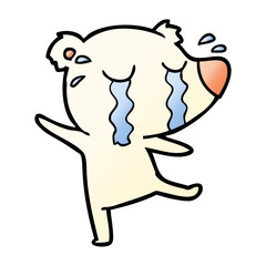 cartoon crying polar bear