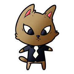 confused cartoon business cat