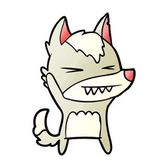 angry wolf cartoon