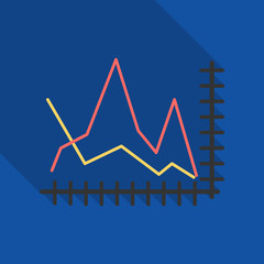 Schedule chart on table vector. Economic visualization information, business report graph illustration