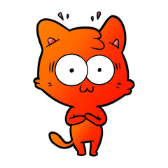 cartoon surprised cat