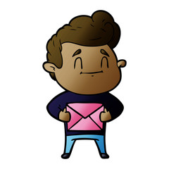 happy cartoon man