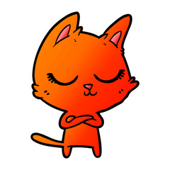 Fototapeta premium calm cartoon cat