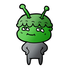 friendly cartoon spaceman