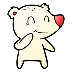 smiling polar bear cartoon