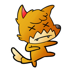 cartoon dead fox