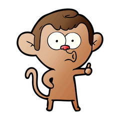 cartoon hooting monkey