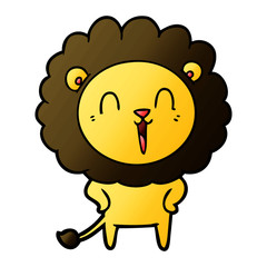 laughing lion cartoon