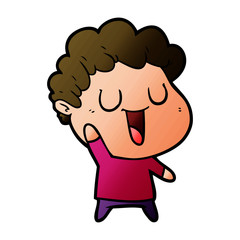 Obraz premium laughing cartoon man