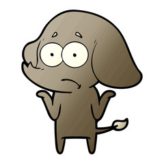 cartoon unsure elephant