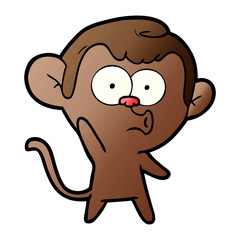 cartoon hooting monkey