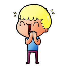 Obraz premium laughing cartoon man