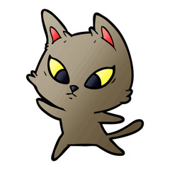 confused cartoon cat