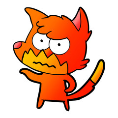 cartoon annoyed fox