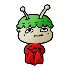 friendly cartoon spaceman