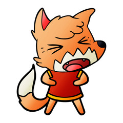 angry cartoon fox
