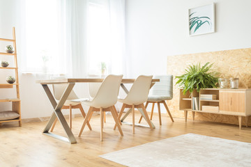 Classy interior of dining room