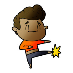 happy cartoon man