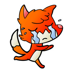 crying fox cartoon