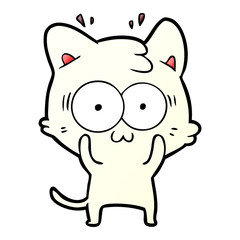 cartoon surprised cat