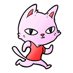 cartoon cat running
