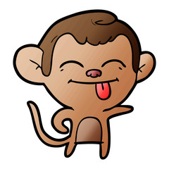 funny cartoon monkey pointing