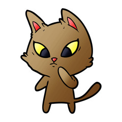 confused cartoon cat