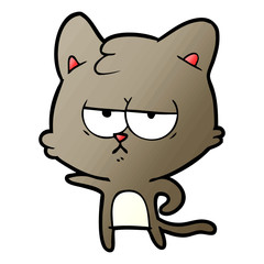 bored cartoon cat