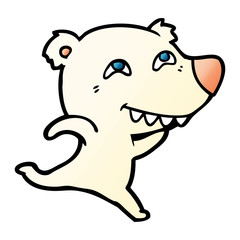 cartoon polar bear showing teeth