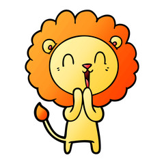 laughing lion cartoon