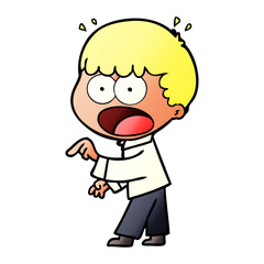 cartoon shocked man pointing