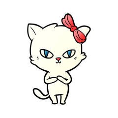 Obraz na płótnie Canvas cute cartoon cat
